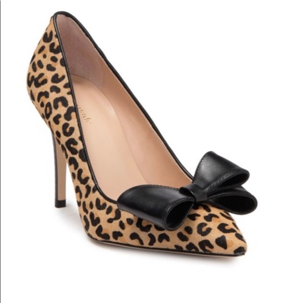 Kate Spade New York Vibo Leather Bow Pump Heels